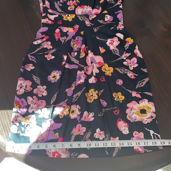Max and Cleo Black Flowered Sleeveless Dress Sz 2 - Picture 11 of 14